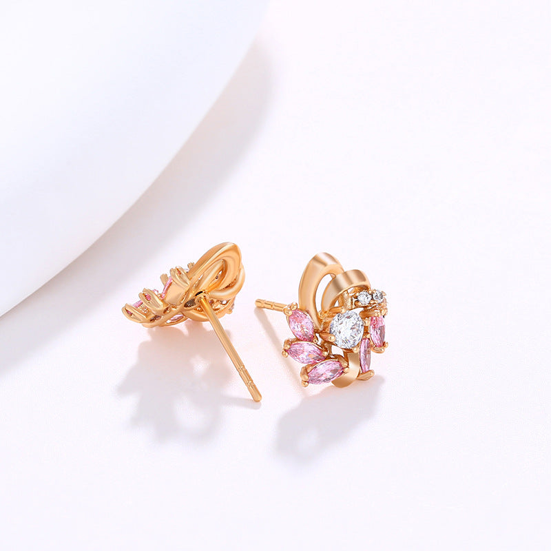 Schmuck-Nische hochwertige Blumen-weibliche leichte Luxus-Ringe