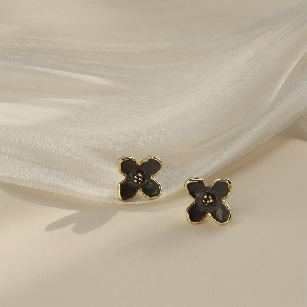 Sier Needle Super Fairy Drop Oil Earrings