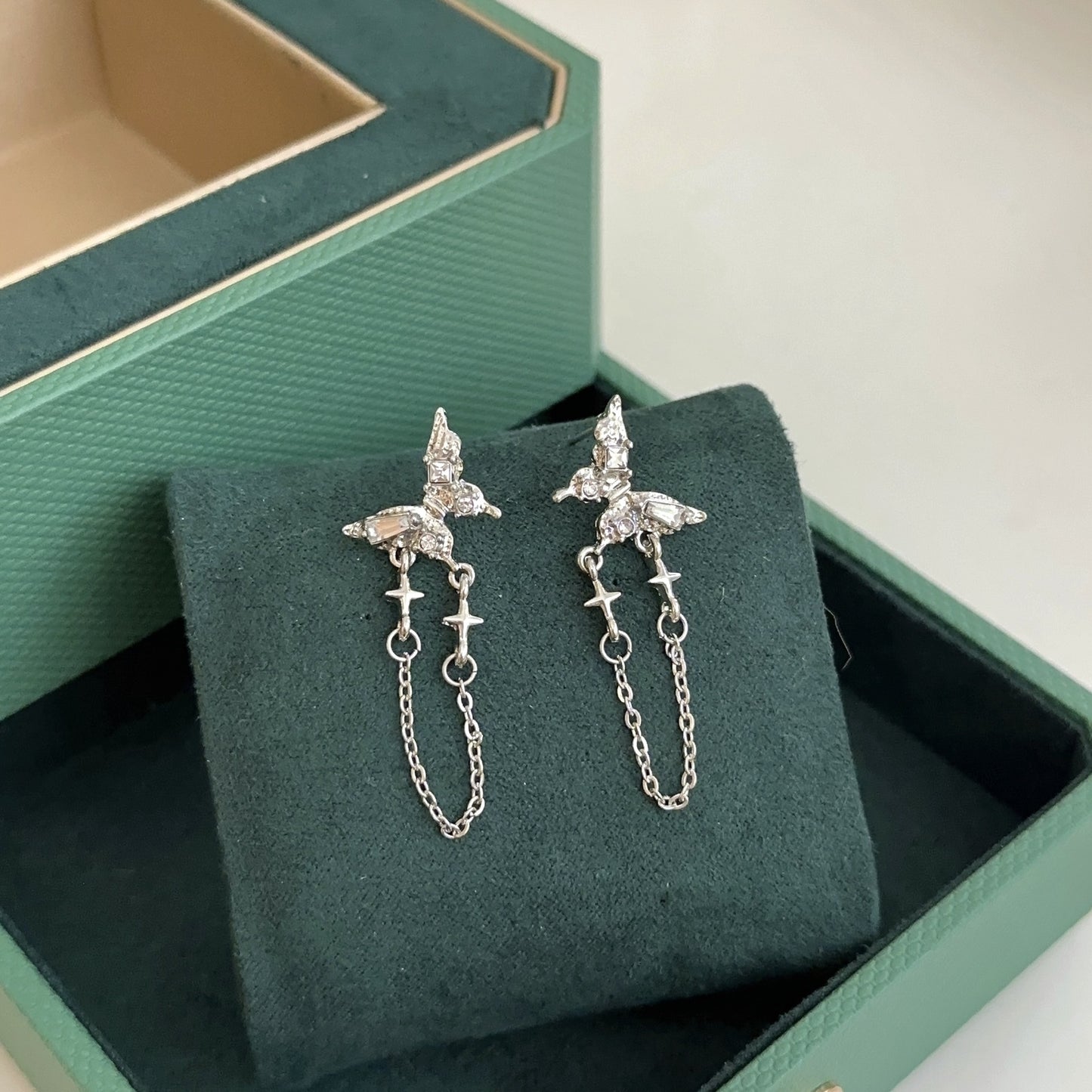 Women's Needle Elegant Long Tassel Butterfly Summer Earrings