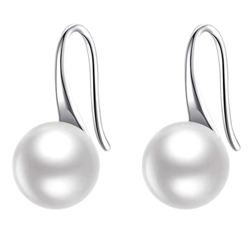 Elegant Graceful Light Luxury Simplicity Geometric Pearl Simple Earrings