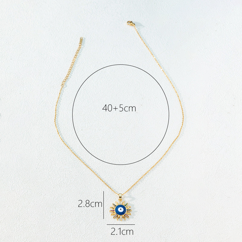 Wind Devil's Eye French Oil Drop Necklaces