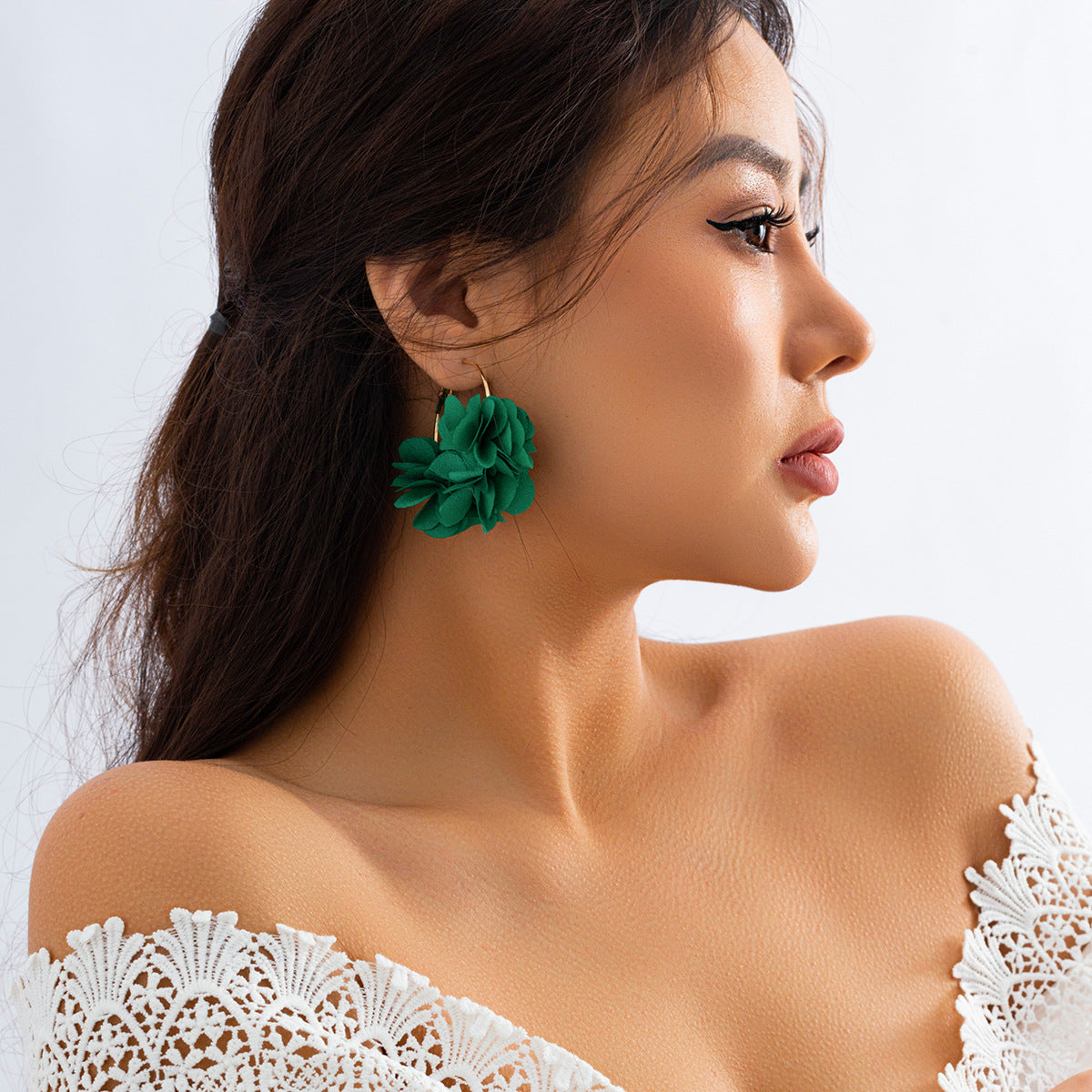 Ornament Vacation Style Rose Multicolored Tassel Earrings