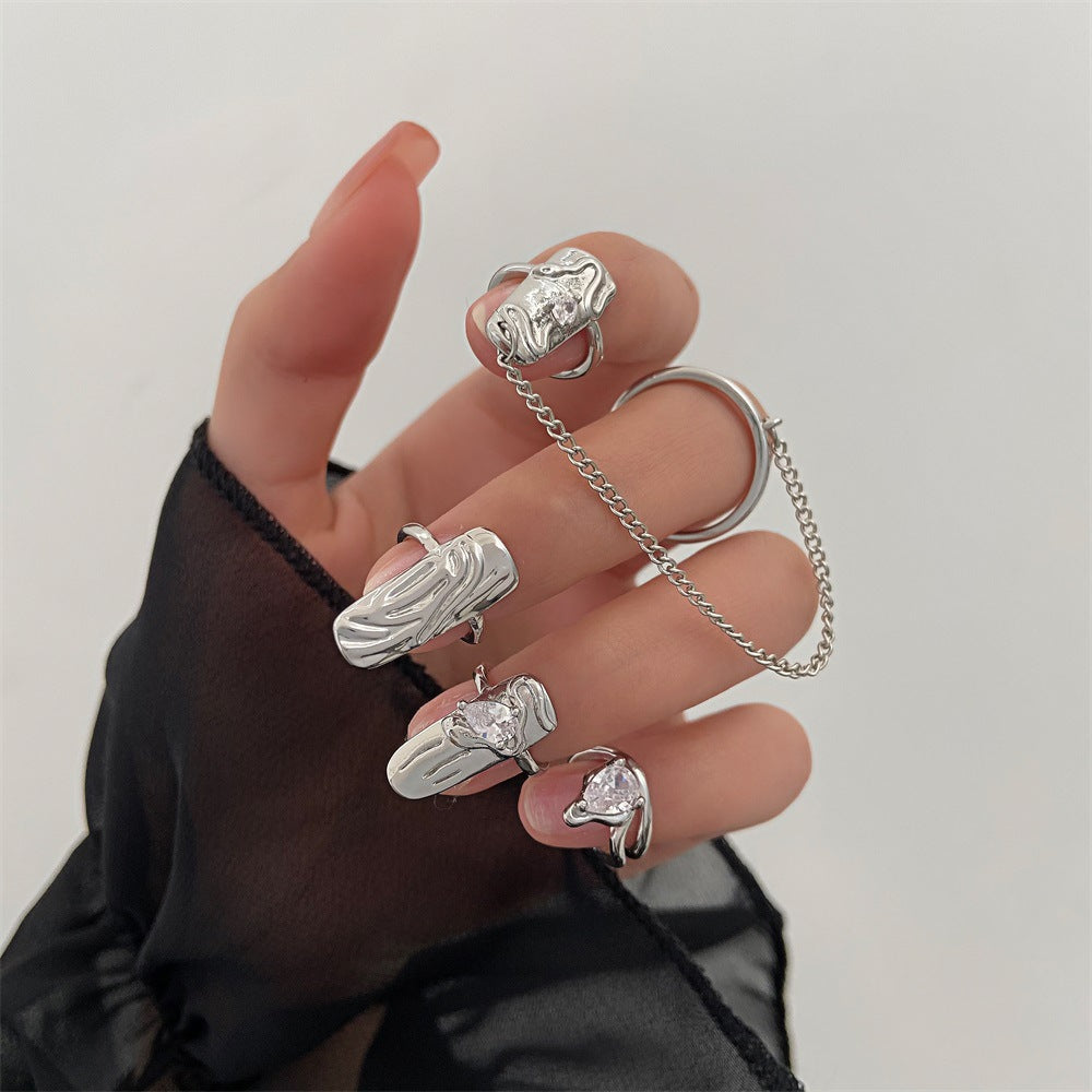 Set Fashion Cool Wear Nail Protector Rings