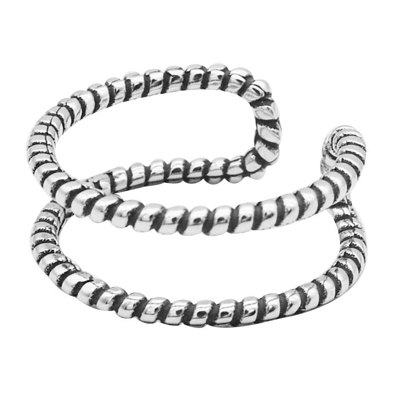 Geflochtene Retro-Ringe mit offenem Ende, leicht passende Vintage-Zeigefingerringe