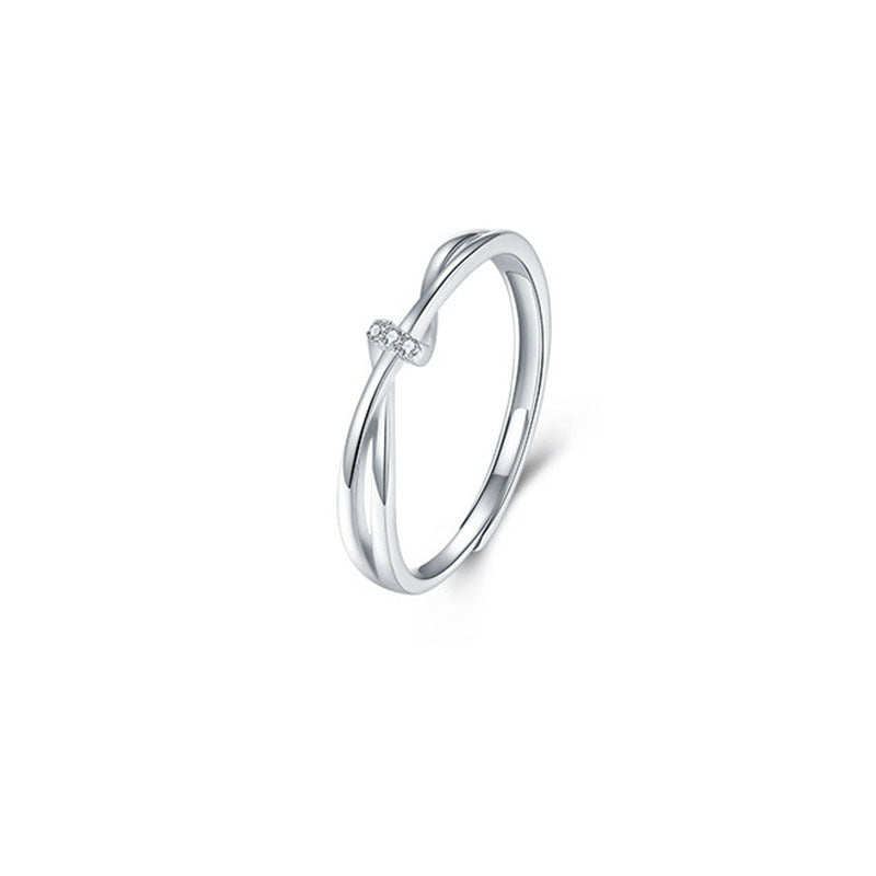 Mobius Couple Sterling Sier Pair High Sense Light Luxury Rings
