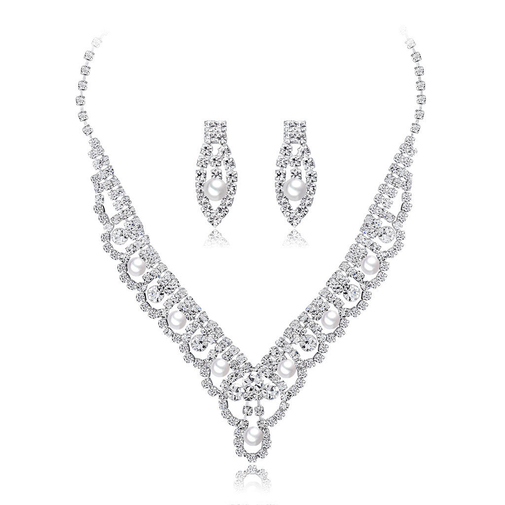 Supply Fashionable Temperament Bride Suit Two-piece Necklaces
