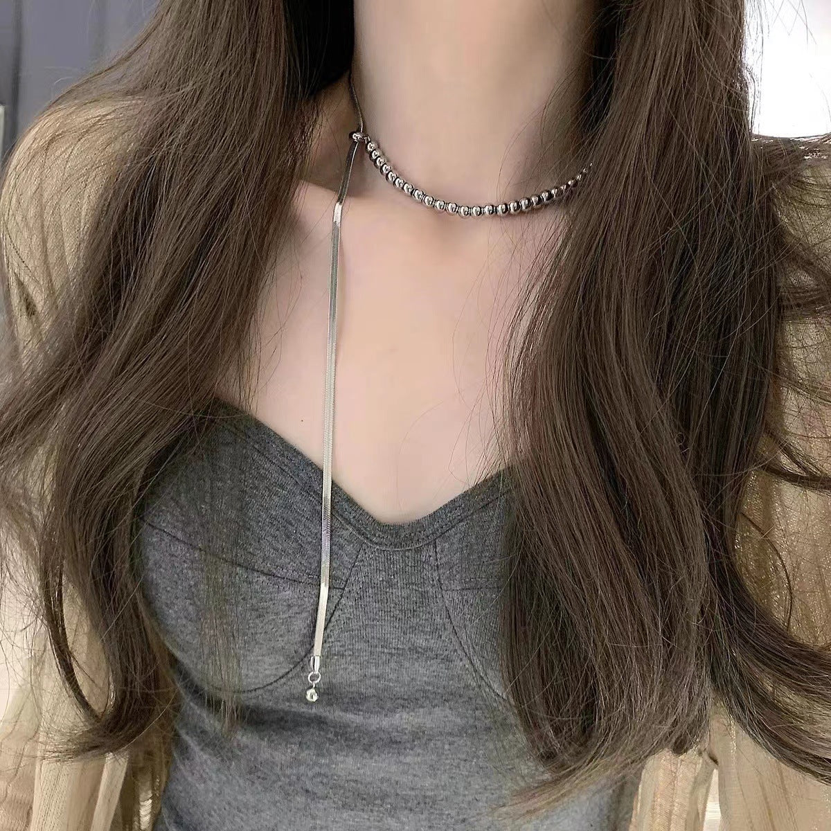 Colliers de niche en chaîne d'os de serpent en acier titane Of Sier