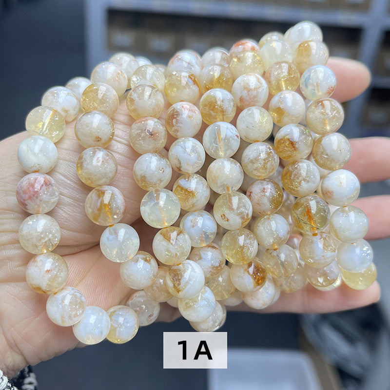Bijoux pour femmes, Bracelets en perles rondes fraîches en Citrine naturelle