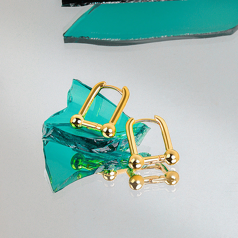 Creative U-shaped Gold High Quality Retro Earrings