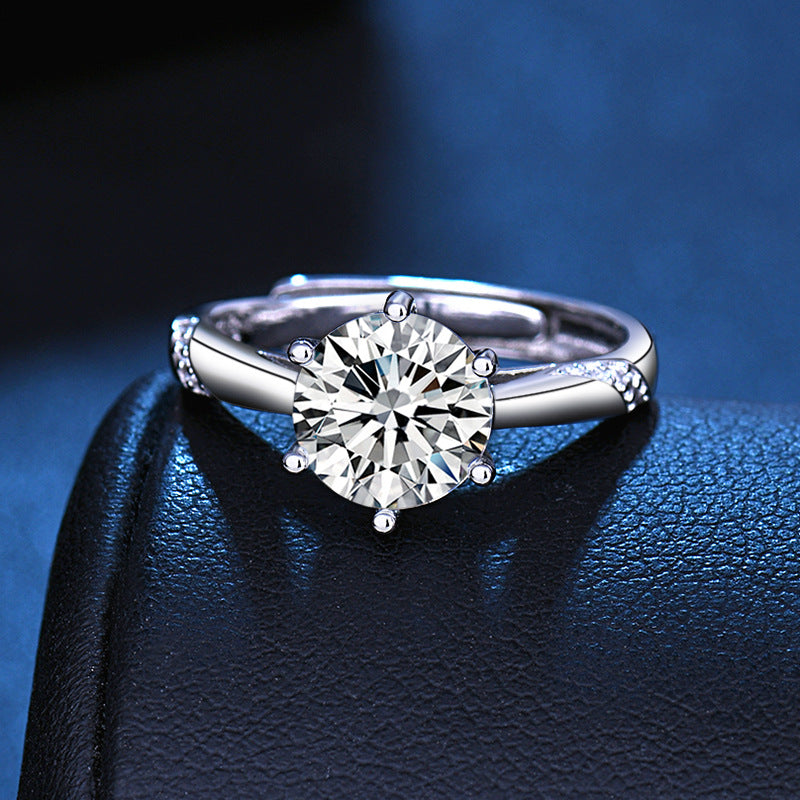 Women's Fashion Simple Karat Diamond Proposal Source Rings