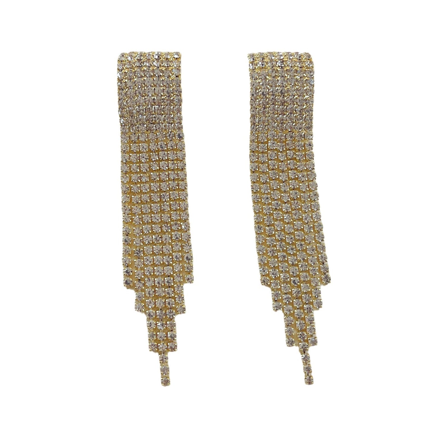 Style Cool Personality Claw Zirconium Tassel Long Temperament Earrings