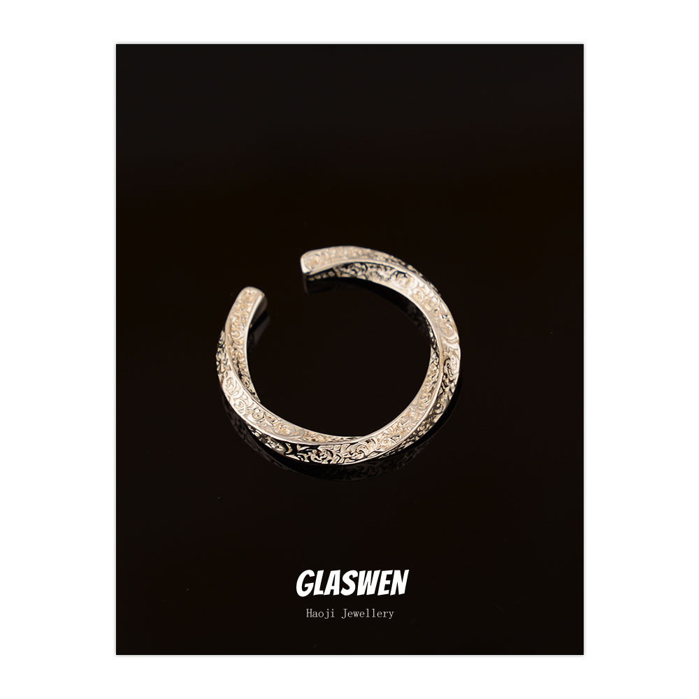 Women's Flower Mobius Strip High-grade Clover Open Rings