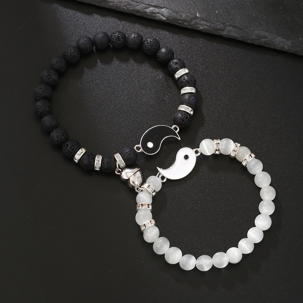 Love Magnet Opal Volcano Yin Yang Bracelets