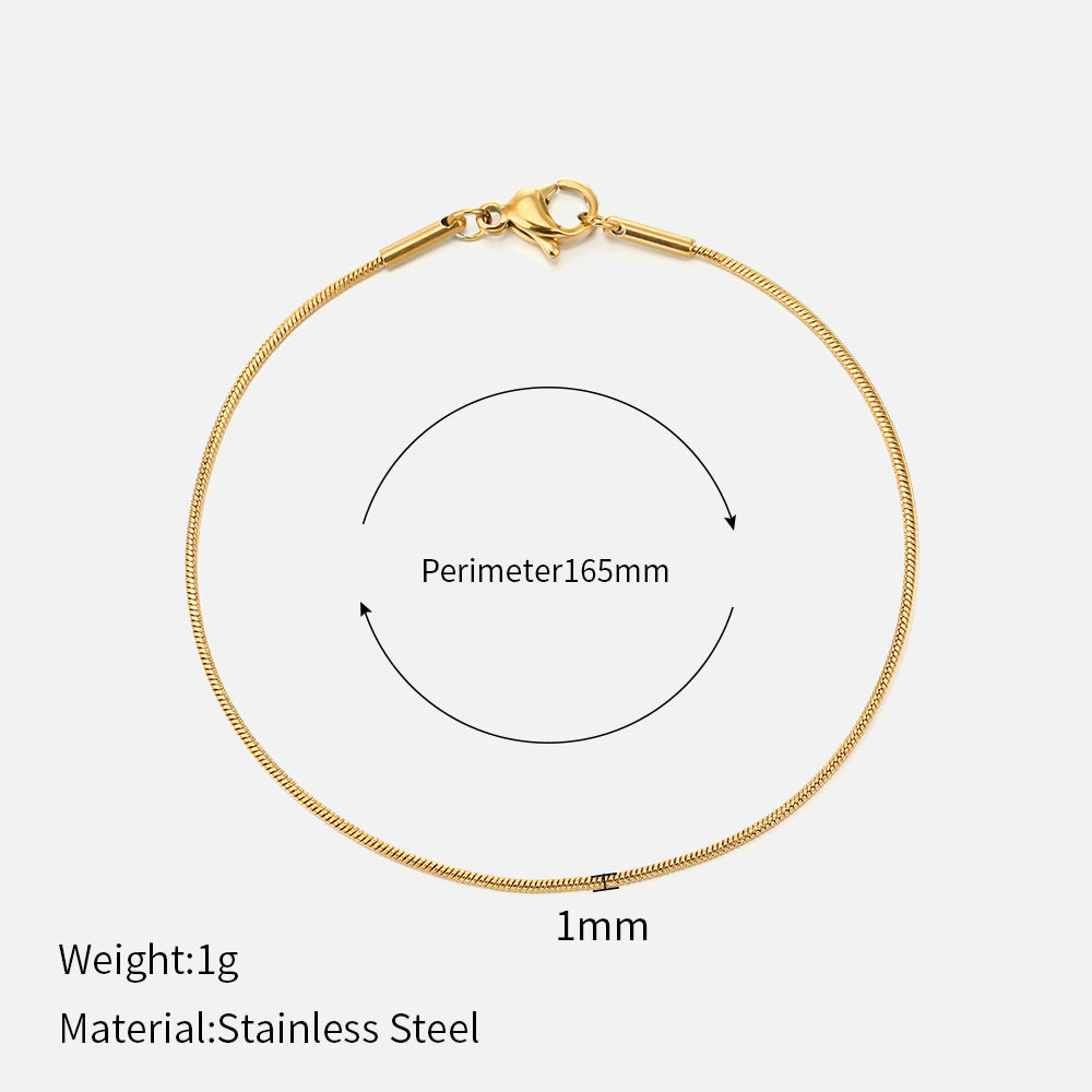 Nischendesign-Titan-Schlangenknochenarmbänder für Damen aus Stahl