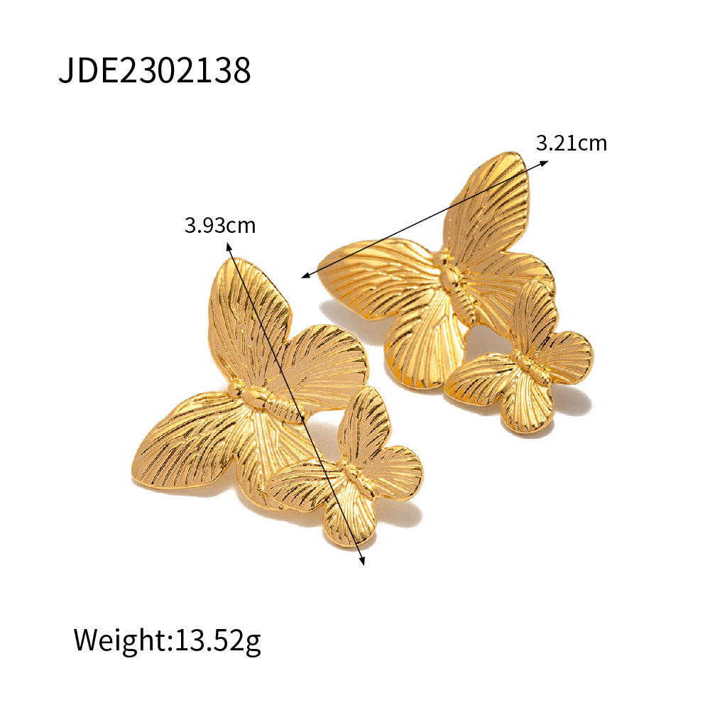Style Dull Flower Exaggerated Inlaid African Rings