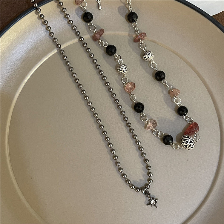 Pendentif fait à la main pour femme, Niche rétro, colliers de clavicule en bambou