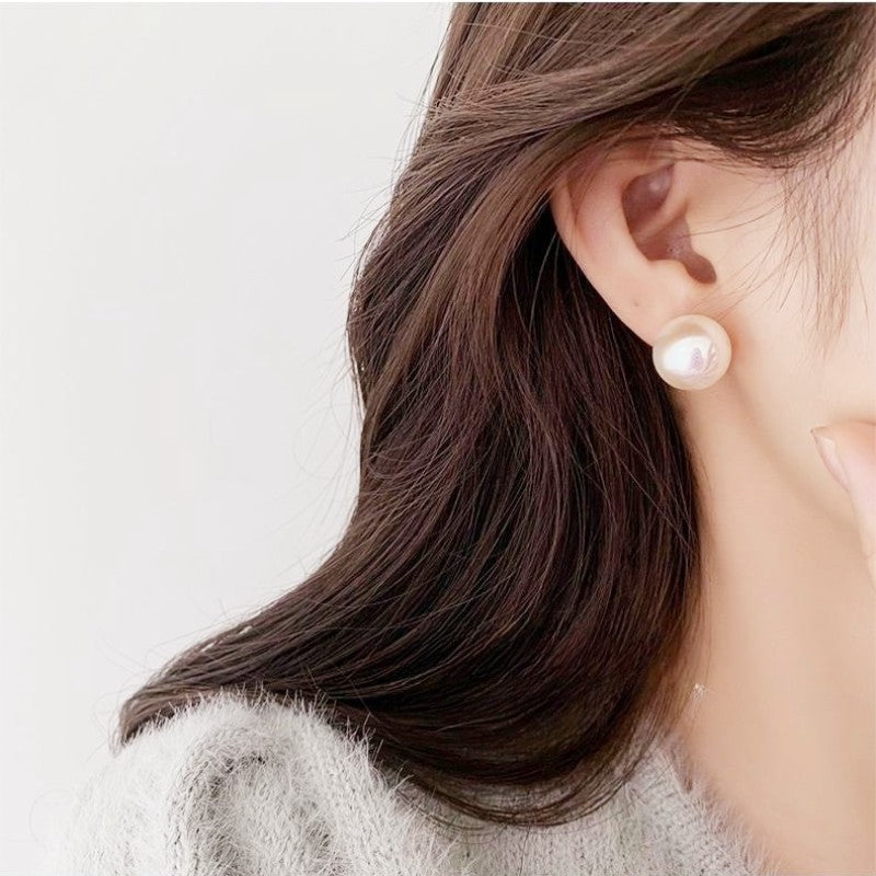 Boucles d'oreilles en perles Sterling Sier pour femmes, à la mode