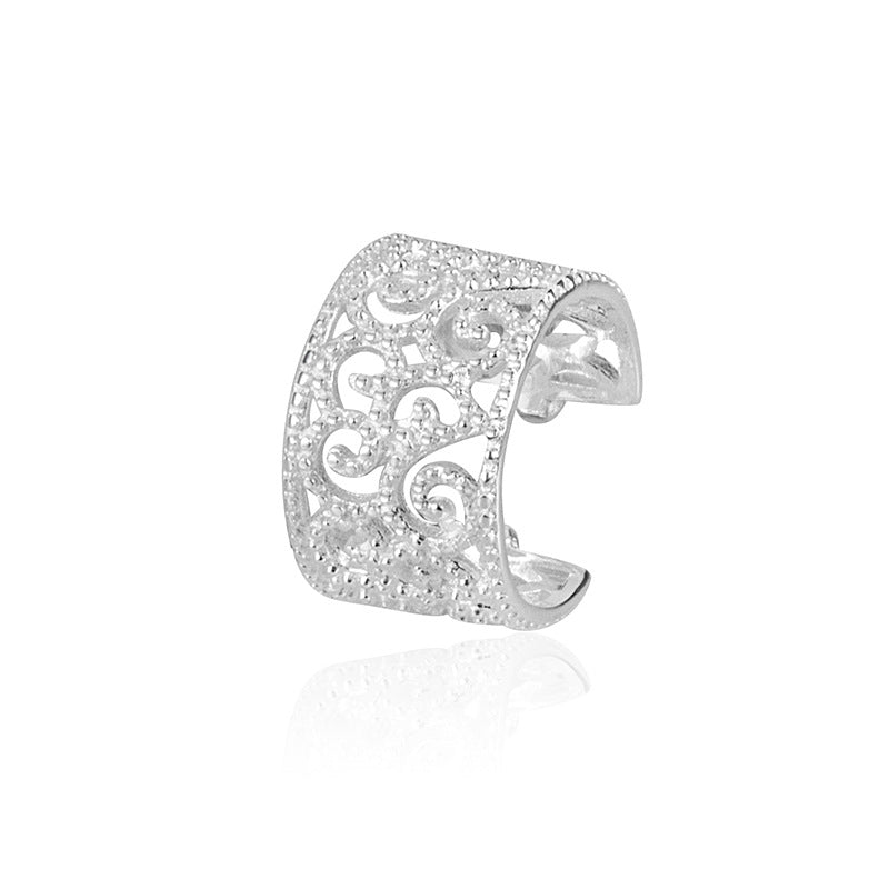 Tang Grass Pattern Sterling Sier Temperamental Hollow Carved Ballet Without Ear Clip