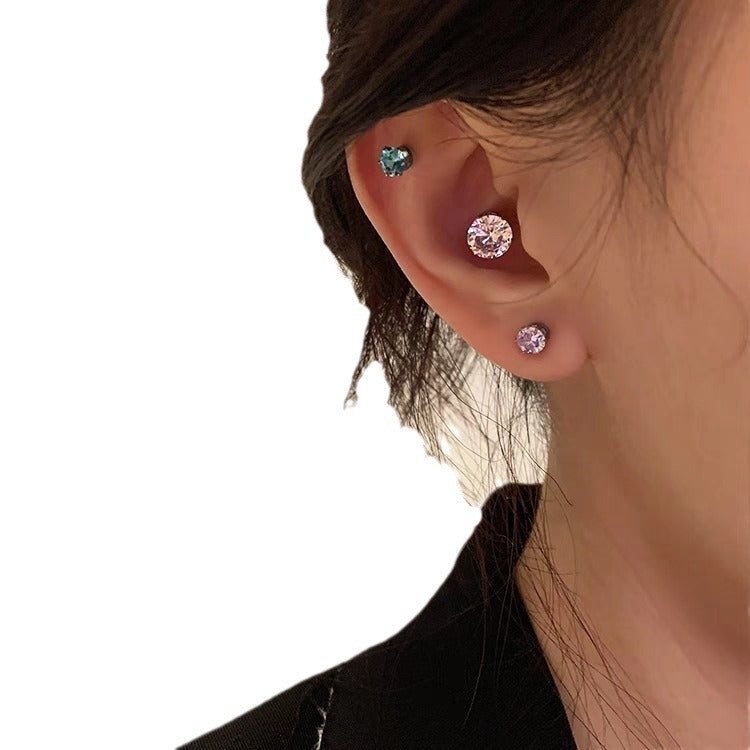 Women's No Bone Pin Zircon Titanium Steel High-grade Light Luxury Ear Clip