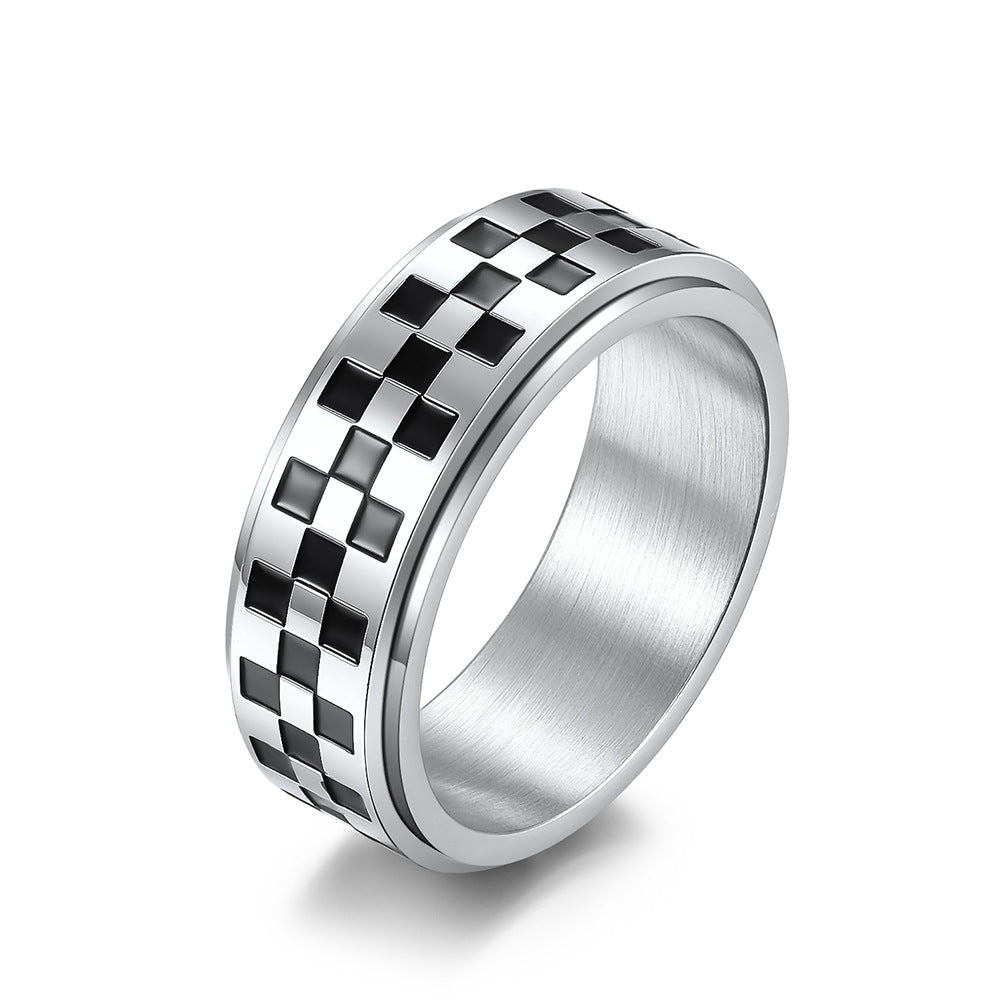 Go Chessboard schwarz-weiß karierte Ringe