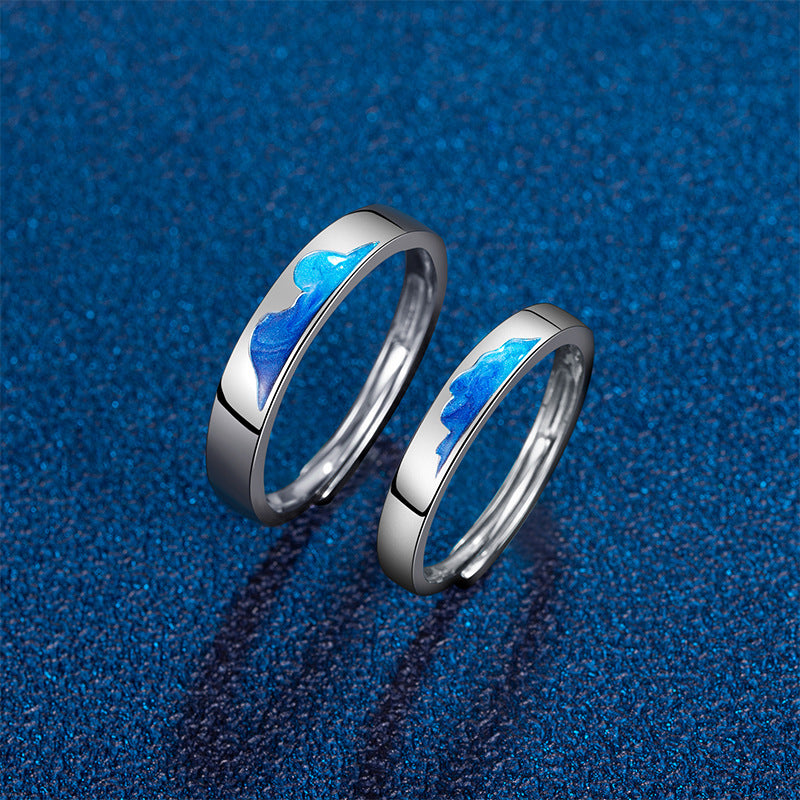 Women's & Men's & And One Pair Light Luxury Love Oath Design Rings