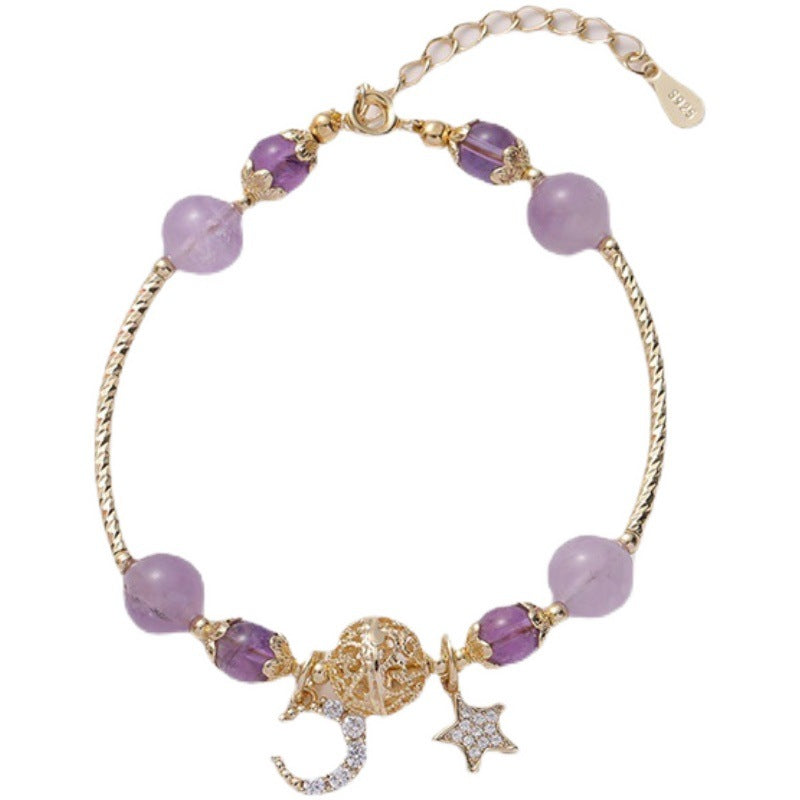 Moon Natural Jade Gold Süße Girly Armbänder