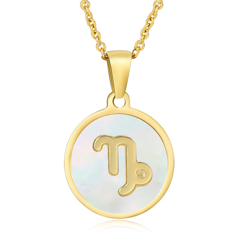 Shell Twee Constellations Stainless Constellation Pendant Necklaces