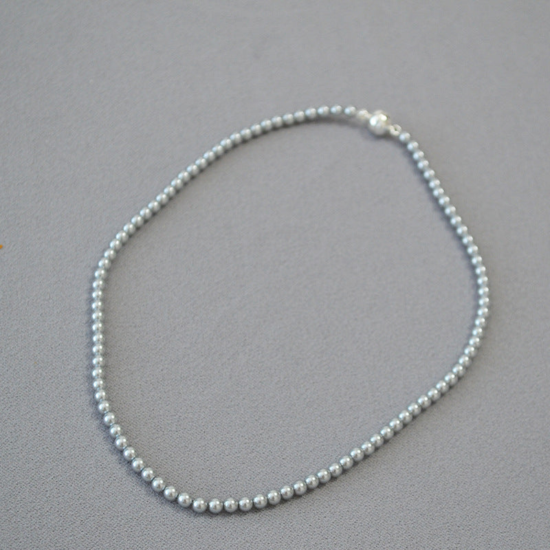 Colliers de pull à boucle magnétique pour femmes, à reflets circulaires, Imitation de perles