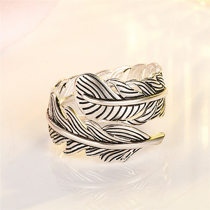 Leaves Open Female Vintage Thai Sier Rings