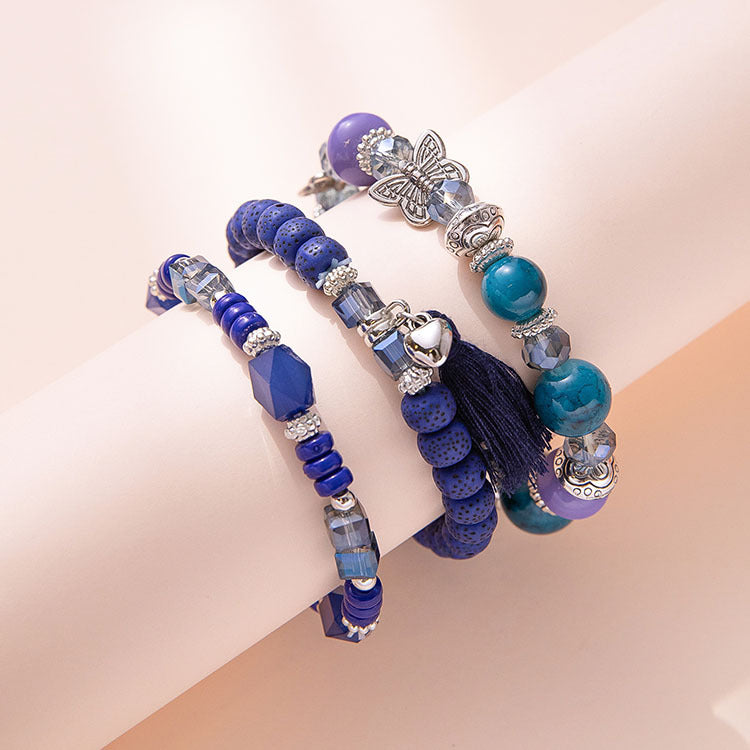 Beliebte handgefertigte Bodhi-Perlenarmbänder aus Schmetterlingsglas