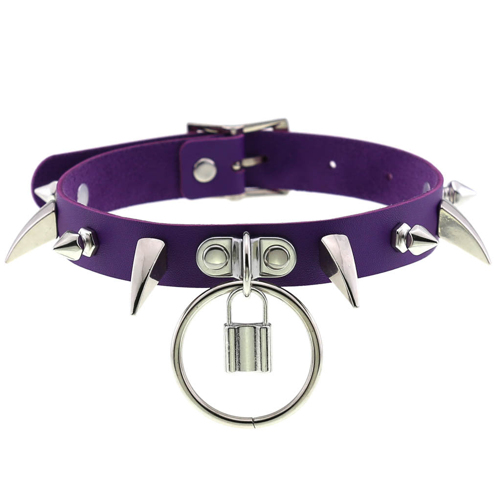 Collier à rivets en corne de cuir, colliers suspendus de personnalité