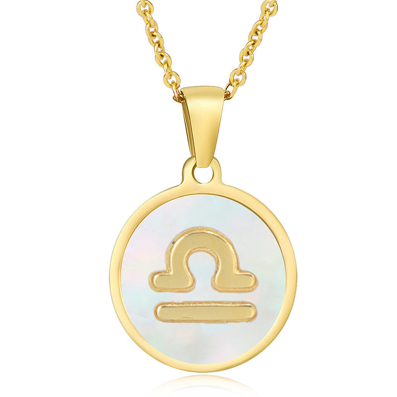 Shell Twee Constellations Stainless Constellation Pendant Necklaces