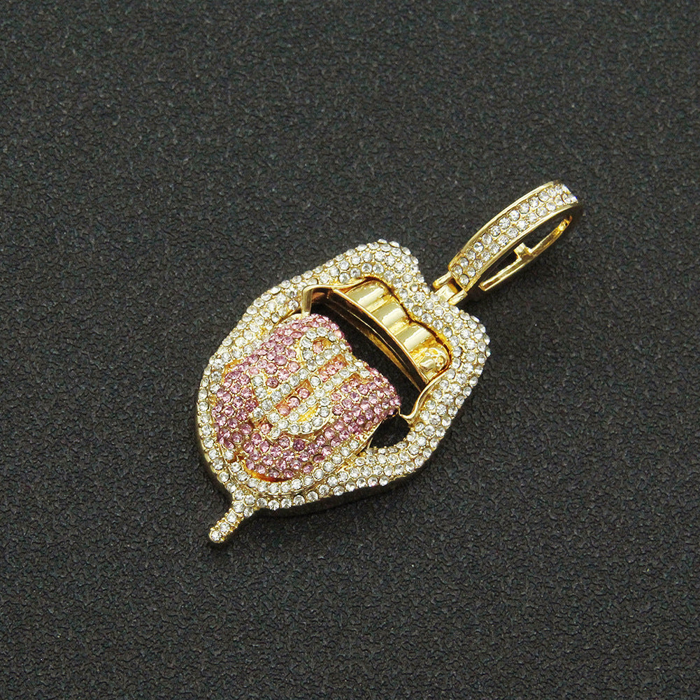 Colliers tridimensionnels en diamants avec décoration Hop Rap