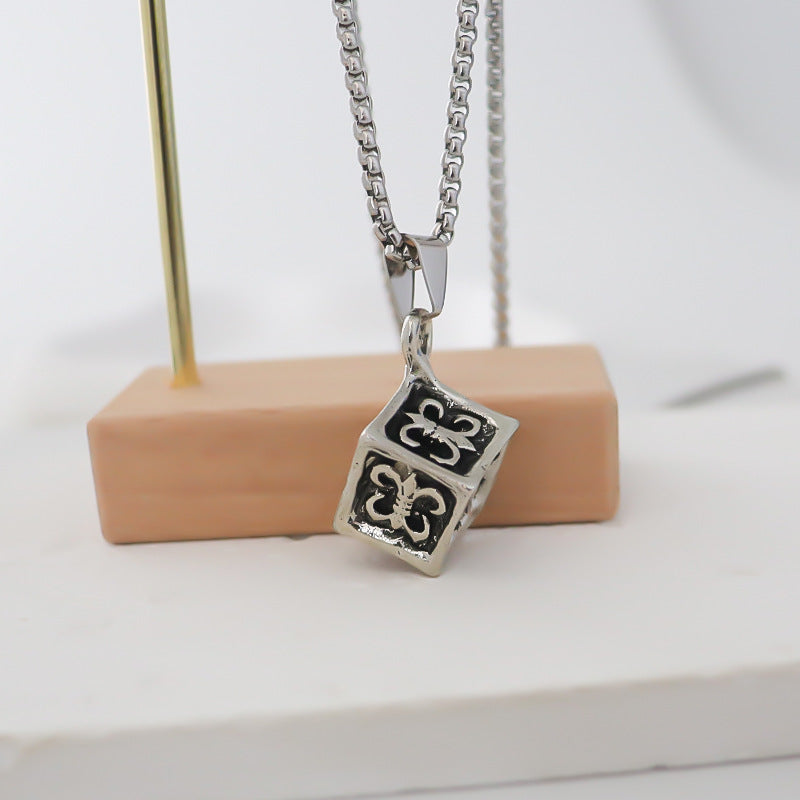 Pendentif rétro motif créatif, colliers unisexes personnalisés