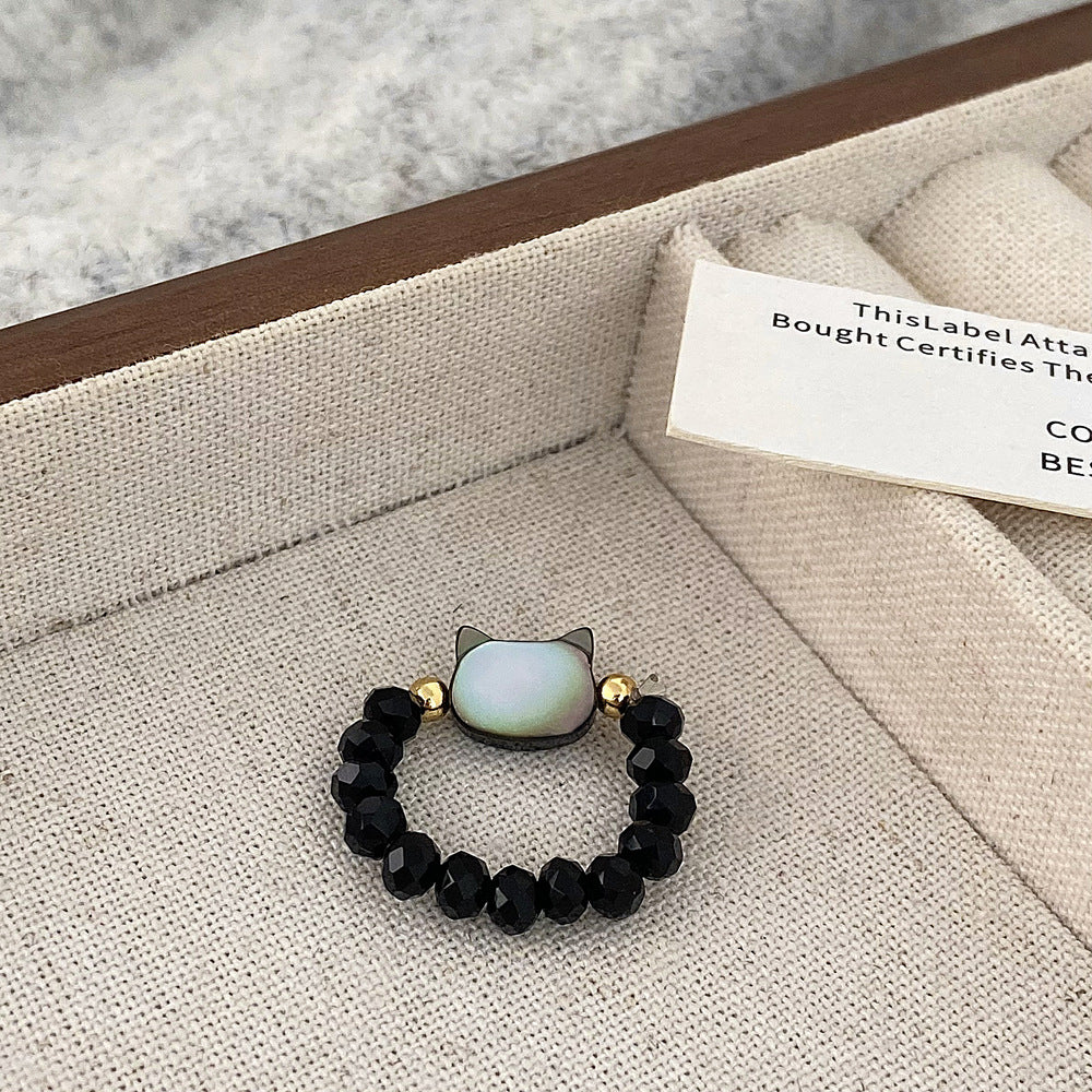 Colliers colorés Kitty en cristal noir de haute qualité à usage quotidien