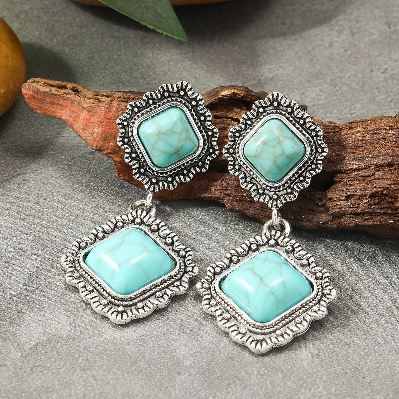 Colliers deux pièces Turquoise, mode rétro créative tempérament Simple