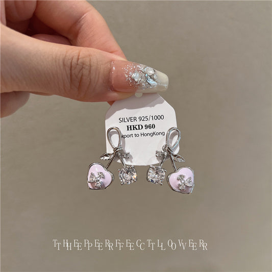 Women's Sweet Cute Cherry Niche Design Refined Earrings