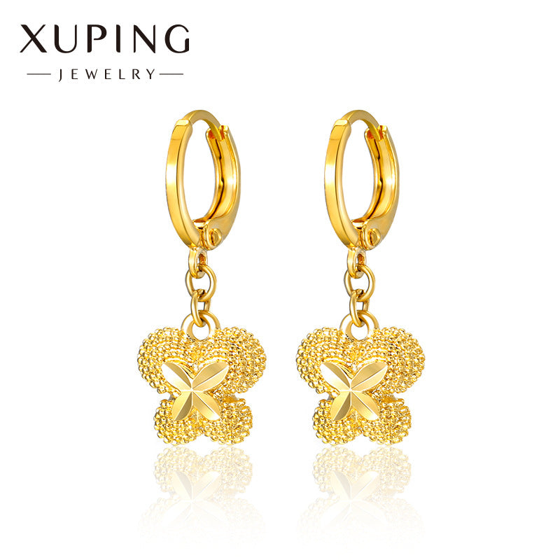 Women's Jewelry Gold Plated Mother Style Ear Clip Earrings