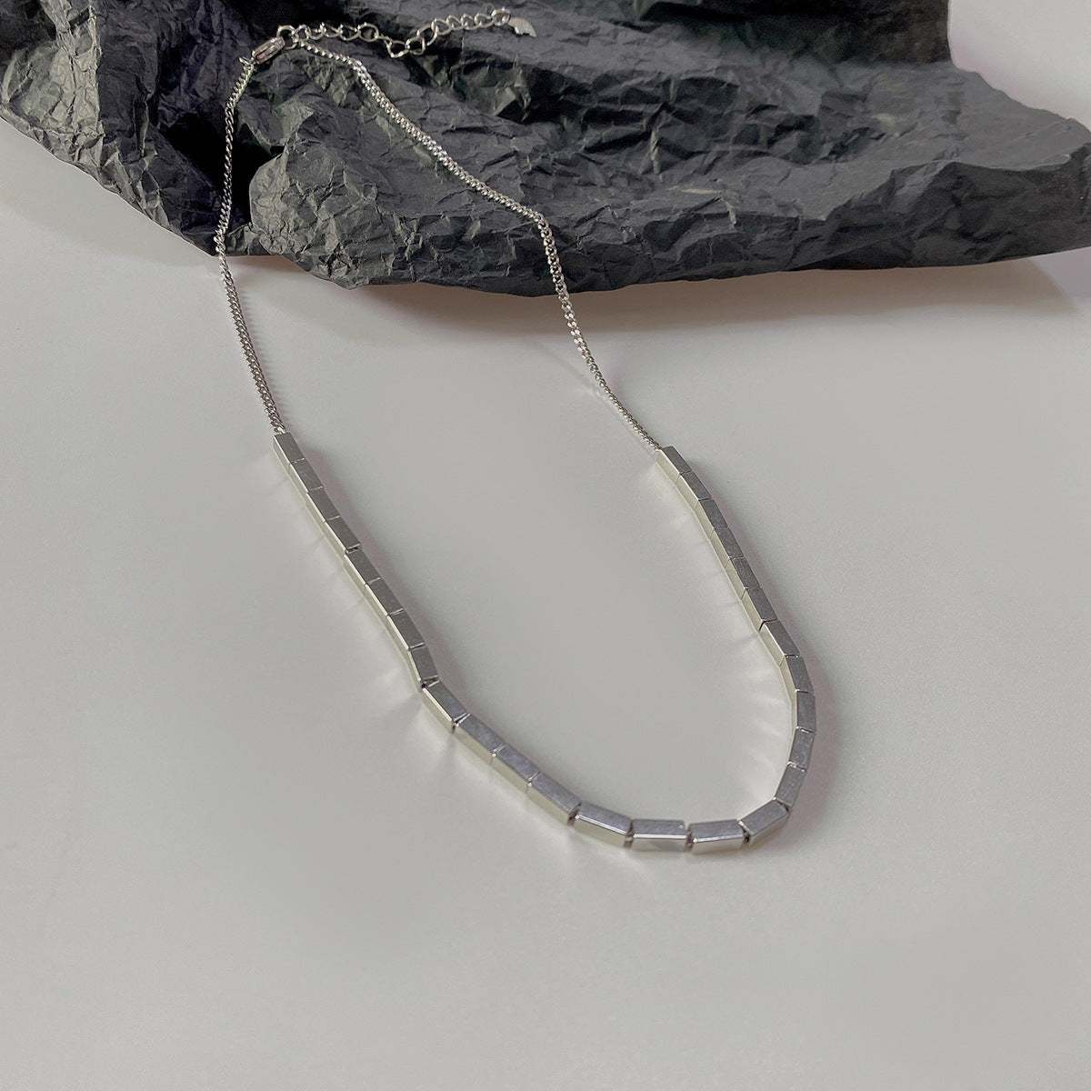 Women's Square Titanium Steel Unisex Personality Hip Hop Necklaces