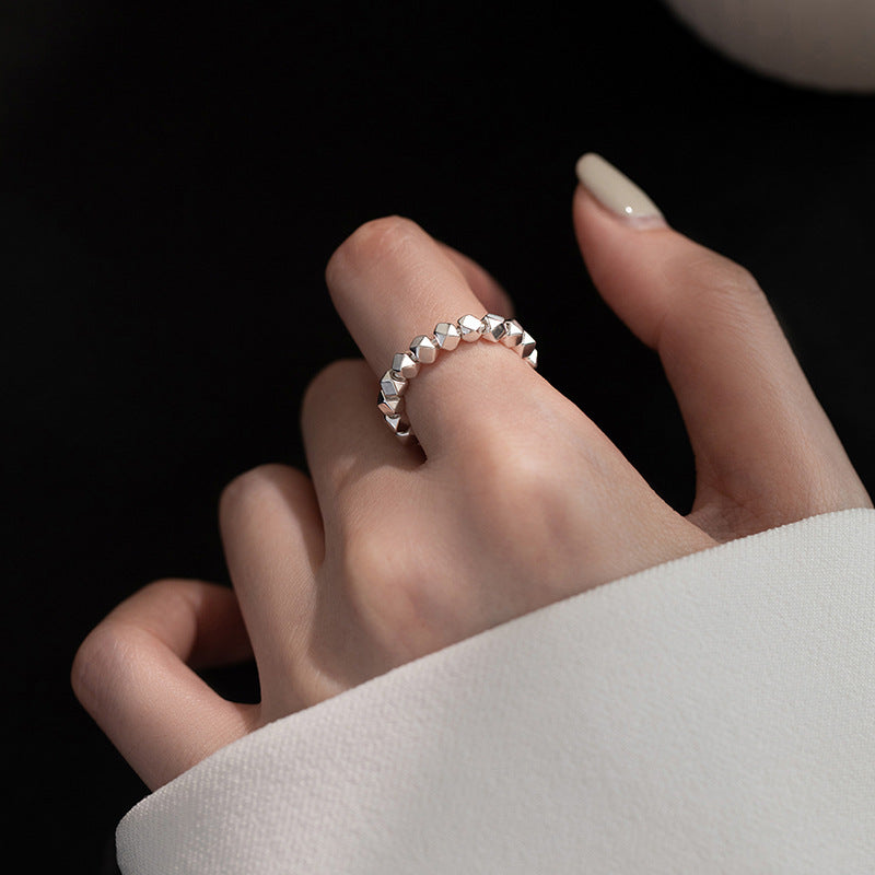 Sier Couple Simple Wealth Comes From Every Direction Fashion Rings