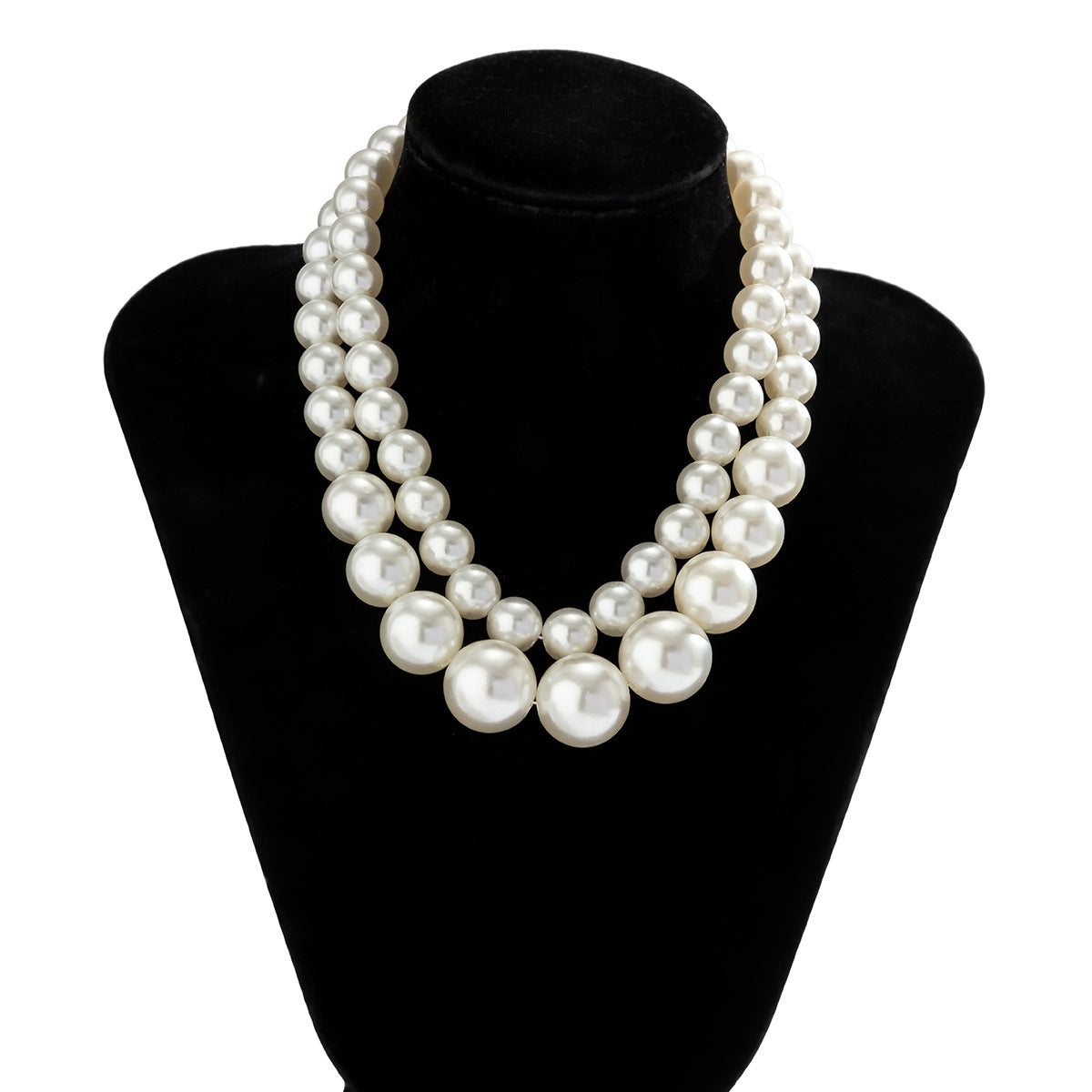 Women's Exaggerated Big Pearl Grace Clavicle Chain Necklaces