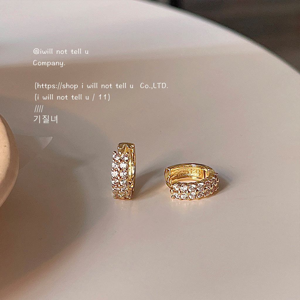 Plated High-grade Sense Simple Ear Clip Graceful Fashionable Earrings