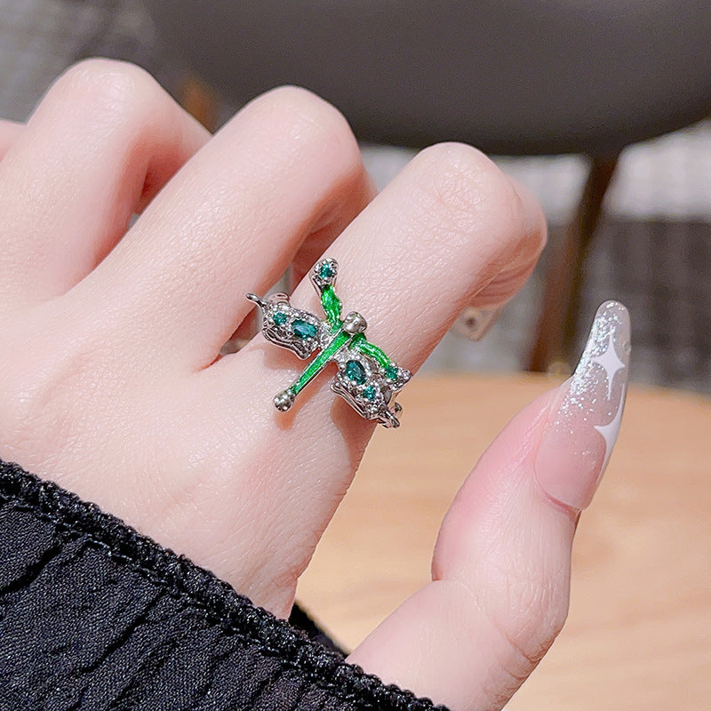 Women's Open Cold Wind Design French Style Rings