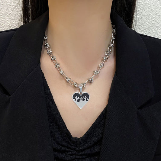 Ornament Design Couple Accessories Tide Titanium Steel Necklaces
