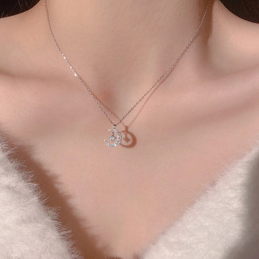 Women's Steel Fashion Temperament Design Clavicle Chain Moon Necklaces