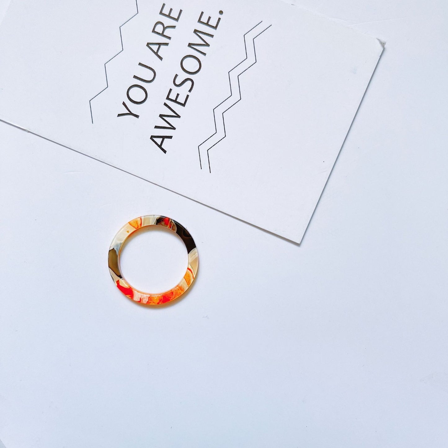 Acrylic Acetate Simple Fashion Young Personalized Rings