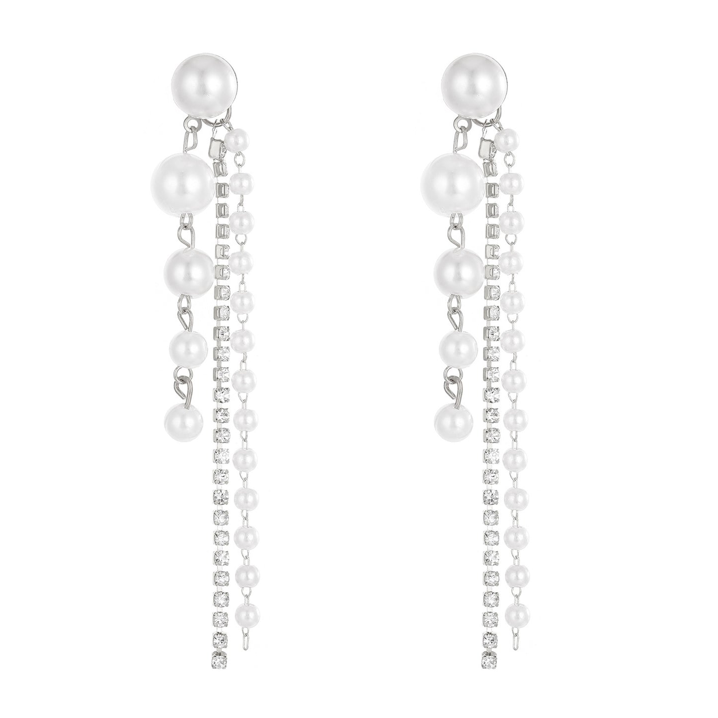 Entry Lux Pearl Tassel Female Style Earrings