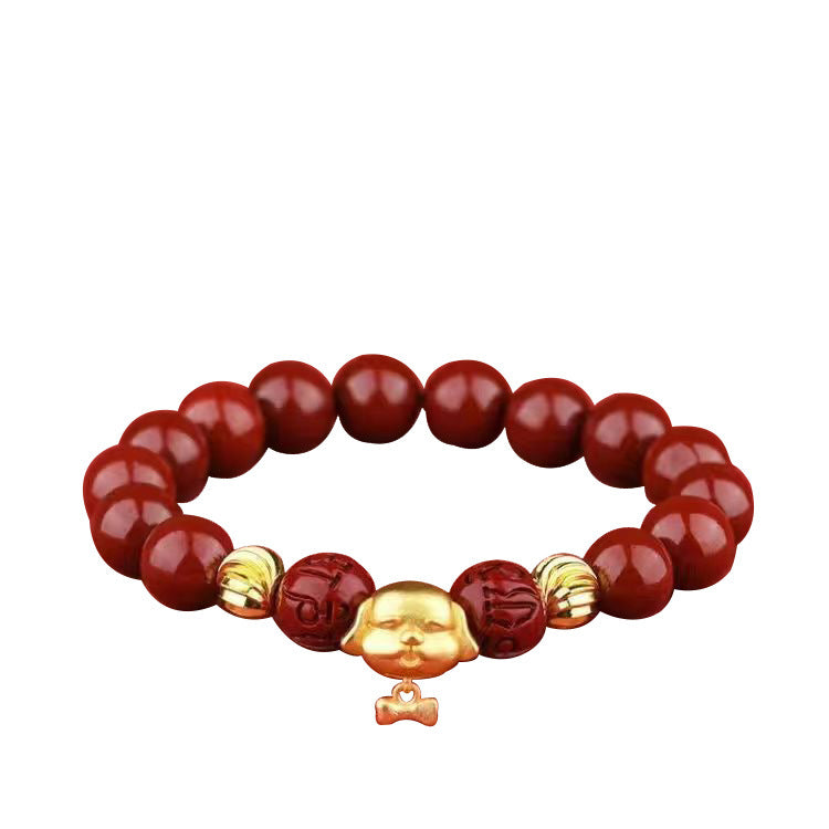 Popular Motto Twee Zodiac Imitation Cinnabar Bracelets