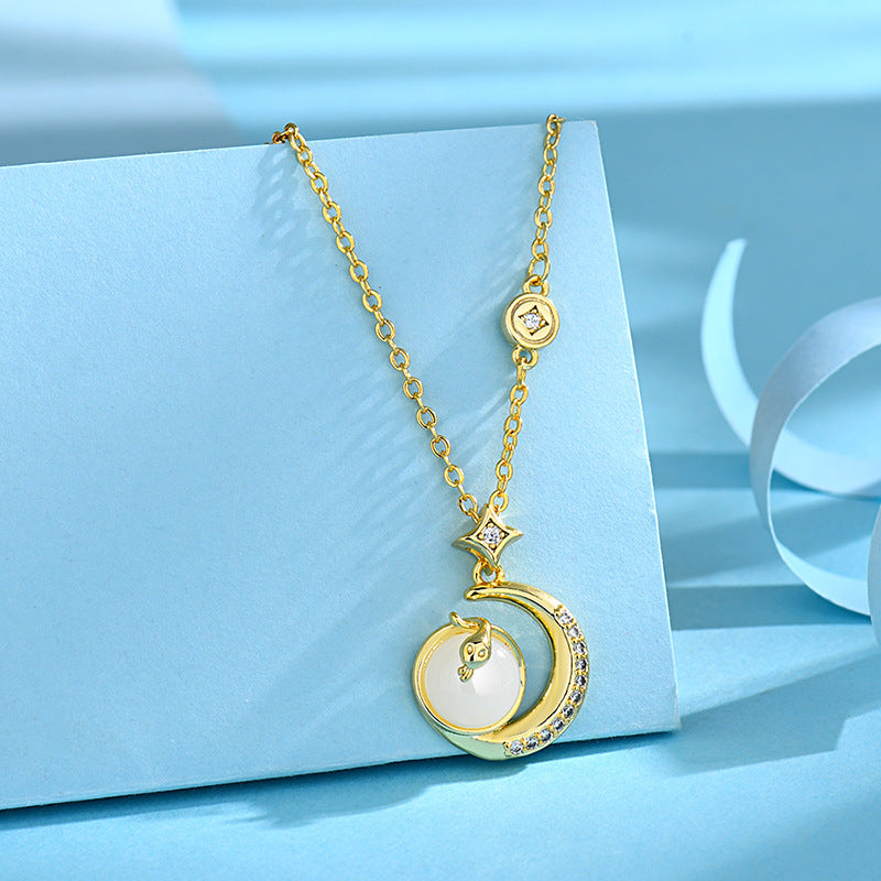 National Fashion Palace Style Real Gold Star Necklaces