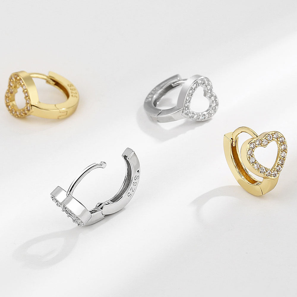 Women's Style Metal Heart Eardrop Design High-grade Rings